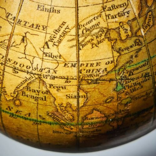 A GEORGIAN THREE INCH TERRESTRIAL POCKET GLOBE BY T HARRIS AND SON LONDON 1813 - ADDITIONAL PHOTO 11