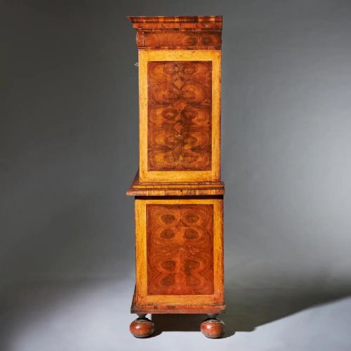 17TH CENTURY WILLIAM AND MARY OLIVE OYSTER MARQUETRY ESCRITOIRE CIRCA 1680 - ADDITIONAL PHOTO 8