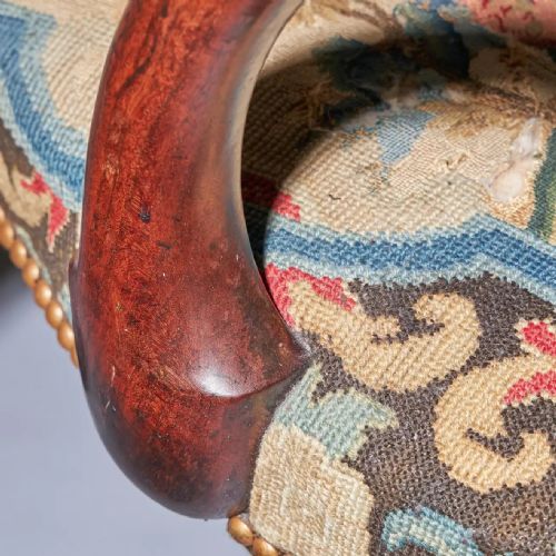 18TH CENTURY GEORGE I WALNUT SHEPHERDS CROOK ARM CHAIR - ADDITIONAL PHOTO 7