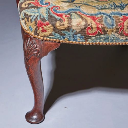18TH CENTURY GEORGE I WALNUT SHEPHERDS CROOK ARM CHAIR - ADDITIONAL PHOTO 10