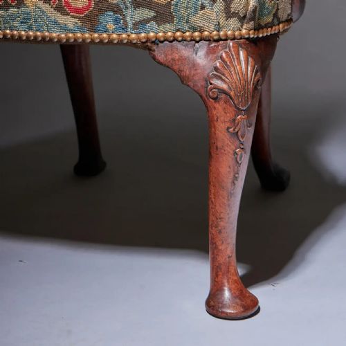 18TH CENTURY GEORGE I WALNUT SHEPHERDS CROOK ARM CHAIR - ADDITIONAL PHOTO 12