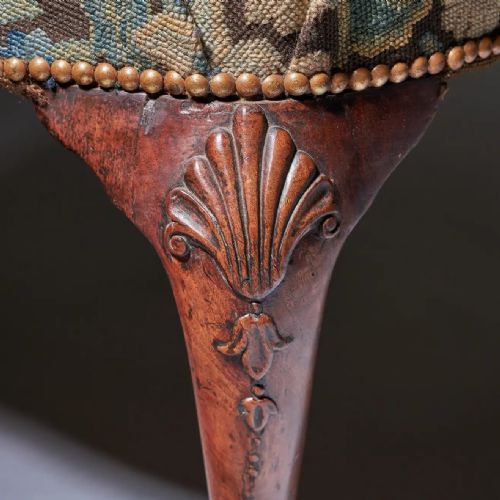 18TH CENTURY GEORGE I WALNUT SHEPHERDS CROOK ARM CHAIR - ADDITIONAL PHOTO 14