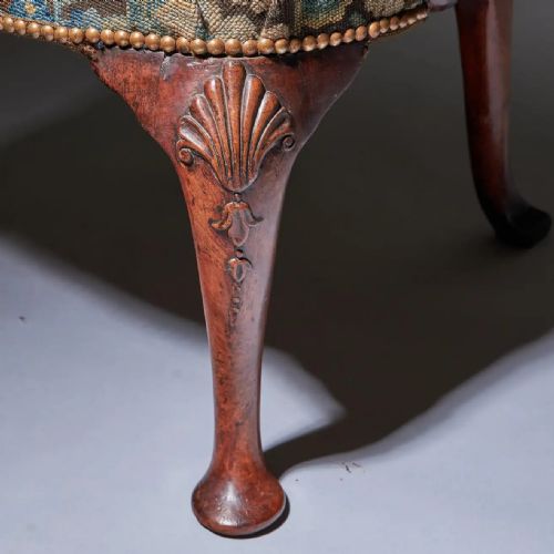 18TH CENTURY GEORGE I WALNUT SHEPHERDS CROOK ARM CHAIR - ADDITIONAL PHOTO 15