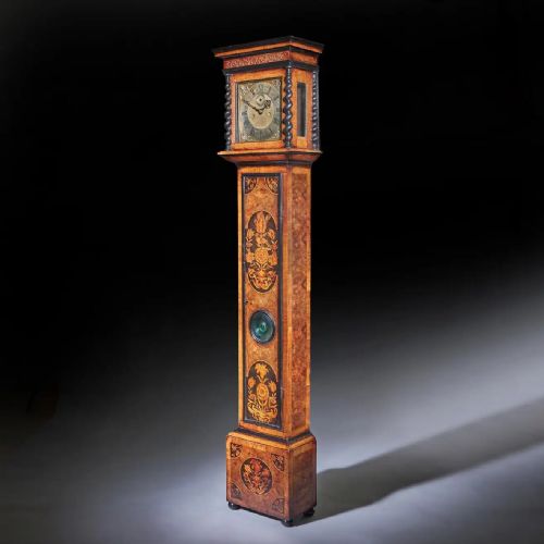 17TH CENTURY 10 INCH WILLIAM AND MARRY MARQUETRY LONGCASE CLOCK SIGNED APPLY - ADDITIONAL PHOTO 1
