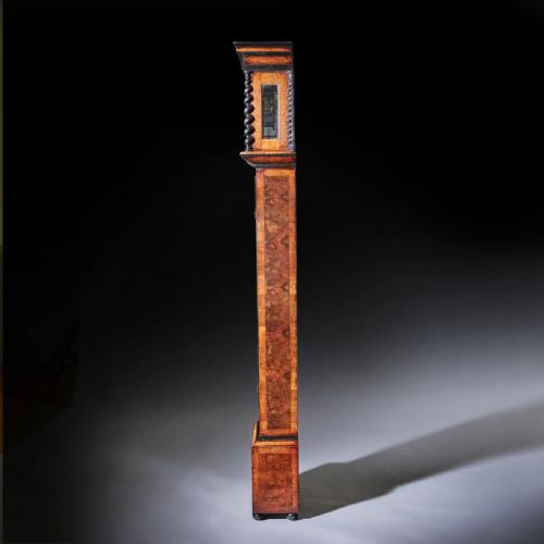 17TH CENTURY 10 INCH WILLIAM AND MARRY MARQUETRY LONGCASE CLOCK SIGNED APPLY - ADDITIONAL PHOTO 2