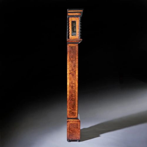 17TH CENTURY 10 INCH WILLIAM AND MARRY MARQUETRY LONGCASE CLOCK SIGNED APPLY - ADDITIONAL PHOTO 4