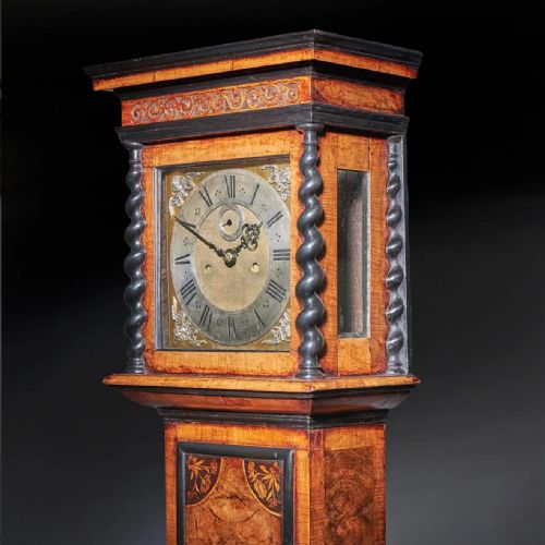 17TH CENTURY 10 INCH WILLIAM AND MARRY MARQUETRY LONGCASE CLOCK SIGNED APPLY - ADDITIONAL PHOTO 7