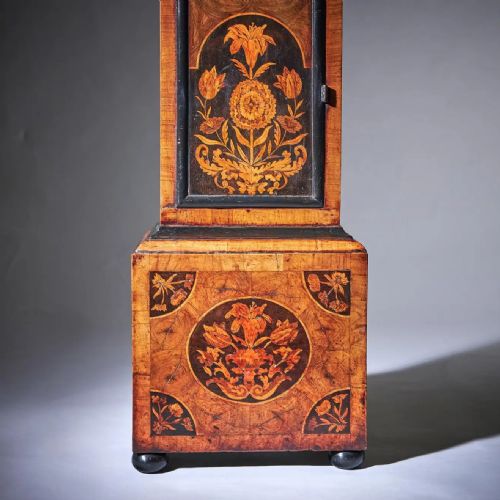 17TH CENTURY 10 INCH WILLIAM AND MARRY MARQUETRY LONGCASE CLOCK SIGNED APPLY - ADDITIONAL PHOTO 9