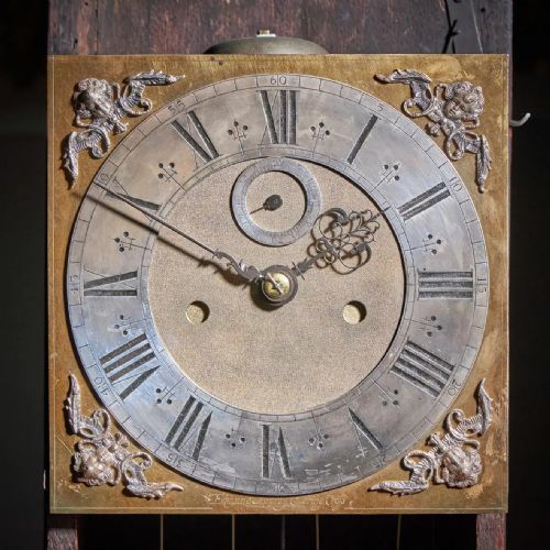 17TH CENTURY 10 INCH WILLIAM AND MARRY MARQUETRY LONGCASE CLOCK SIGNED APPLY - ADDITIONAL PHOTO 13