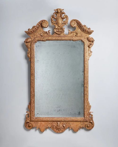 an important 18th century george i gilt gesso mirror c 1725 - CATEGORY: ANTIQUE MIRRORS - DATED 18TH CENTURY