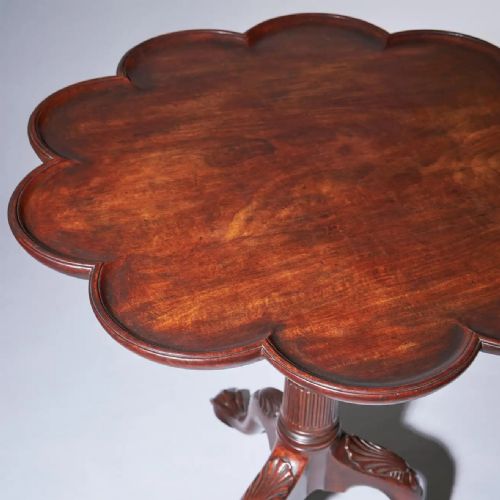 A FINE 18TH CENTURY GEORGE II MAHOGANY PIECRUST TRIPOD TABLE CIRCA 1750 - ADDITIONAL PHOTO 7