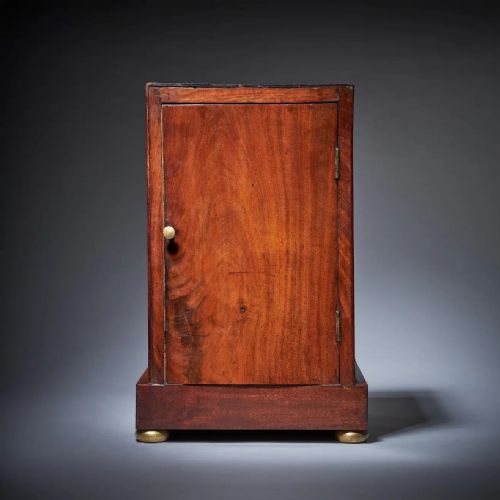 19THCENTURY FRENCH FLAME MAHOGANY NAPOLEON EMPIRE PERIOD MANTEL CLOCK - ADDITIONAL PHOTO 3