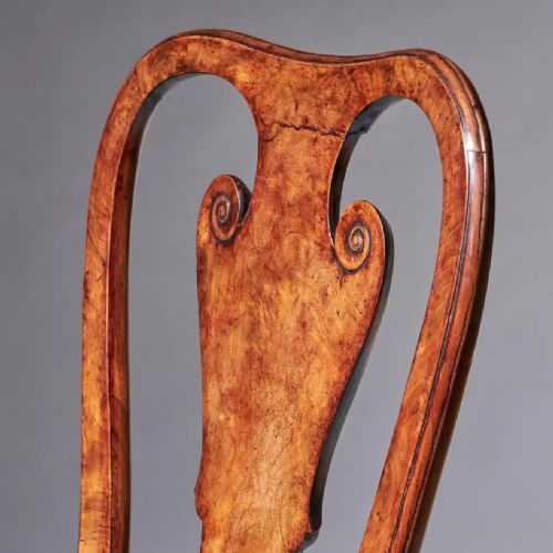 18TH CENTURY GEORGE I CARVED WALNUT CHAIR COVERED IN PERIOD NEEDLEWORK - ADDITIONAL PHOTO 14