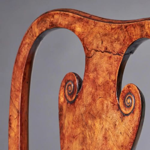 18TH CENTURY GEORGE I CARVED WALNUT CHAIR COVERED IN PERIOD NEEDLEWORK - ADDITIONAL PHOTO 15