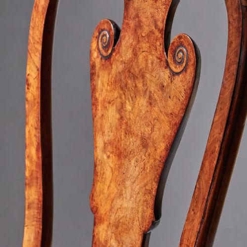 18TH CENTURY GEORGE I CARVED WALNUT CHAIR COVERED IN PERIOD NEEDLEWORK - ADDITIONAL PHOTO 16