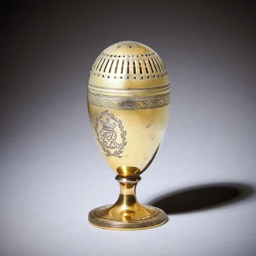 GEORGE III SILVERGILT PEPPER POT WITH THE ROYAL CYPHER OF QUEEN CHARLOTTE 1798 - ADDITIONAL PHOTO 1
