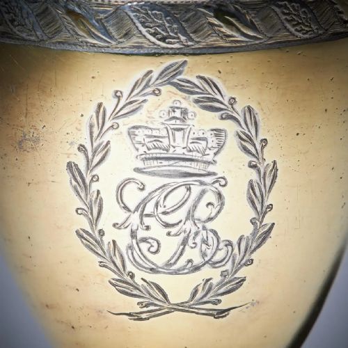 GEORGE III SILVERGILT PEPPER POT WITH THE ROYAL CYPHER OF QUEEN CHARLOTTE 1798 - ADDITIONAL PHOTO 3