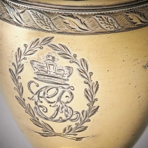 GEORGE III SILVERGILT PEPPER POT WITH THE ROYAL CYPHER OF QUEEN CHARLOTTE 1798 - ADDITIONAL PHOTO 6