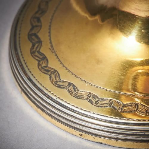 GEORGE III SILVERGILT PEPPER POT WITH THE ROYAL CYPHER OF QUEEN CHARLOTTE 1798 - ADDITIONAL PHOTO 7