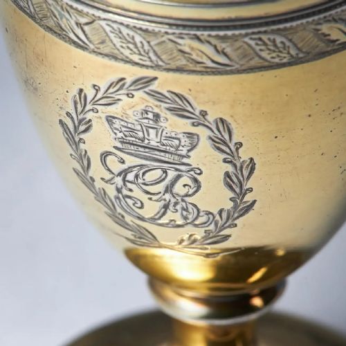 GEORGE III SILVERGILT PEPPER POT WITH THE ROYAL CYPHER OF QUEEN CHARLOTTE 1798 - ADDITIONAL PHOTO 9