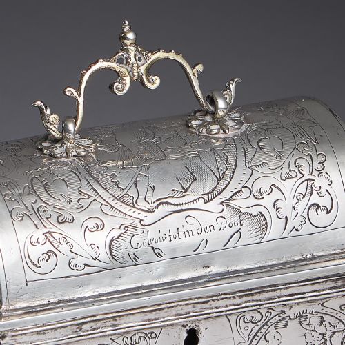 A MUSEUMGRADE MID17TH CENTURY DUTCH SILVER MARRIAGE COFFIN OR KNOTTEKISTJE CIRCA 1660 - ADDITIONAL PHOTO 2