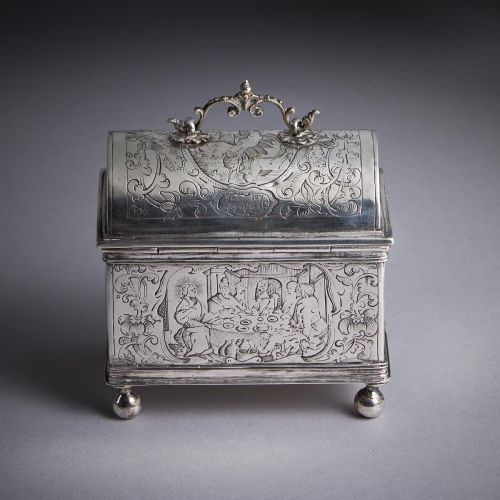 A MUSEUMGRADE MID17TH CENTURY DUTCH SILVER MARRIAGE COFFIN OR KNOTTEKISTJE CIRCA 1660 - ADDITIONAL PHOTO 3