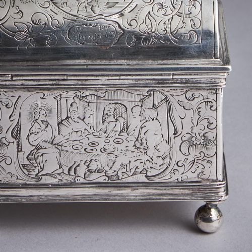 A MUSEUMGRADE MID17TH CENTURY DUTCH SILVER MARRIAGE COFFIN OR KNOTTEKISTJE CIRCA 1660 - ADDITIONAL PHOTO 7