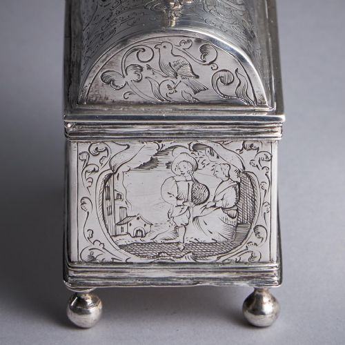 A MUSEUMGRADE MID17TH CENTURY DUTCH SILVER MARRIAGE COFFIN OR KNOTTEKISTJE CIRCA 1660 - ADDITIONAL PHOTO 8