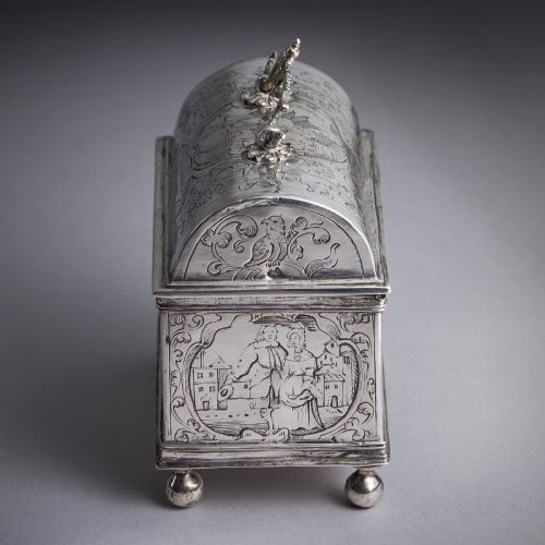 A MUSEUMGRADE MID17TH CENTURY DUTCH SILVER MARRIAGE COFFIN OR KNOTTEKISTJE CIRCA 1660 - ADDITIONAL PHOTO 11