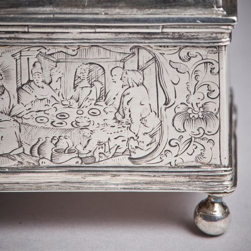 A MUSEUMGRADE MID17TH CENTURY DUTCH SILVER MARRIAGE COFFIN OR KNOTTEKISTJE CIRCA 1660 - ADDITIONAL PHOTO 12