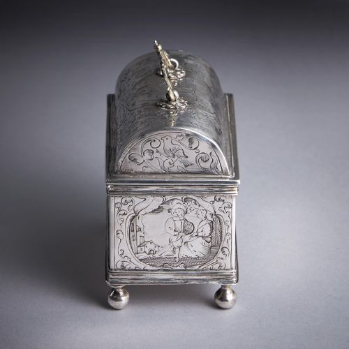 A MUSEUMGRADE MID17TH CENTURY DUTCH SILVER MARRIAGE COFFIN OR KNOTTEKISTJE CIRCA 1660 - ADDITIONAL PHOTO 13