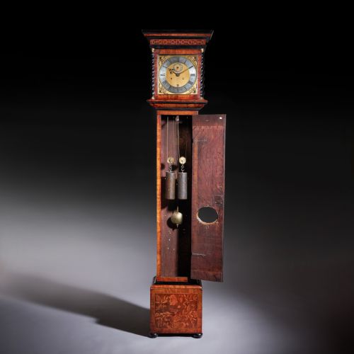 an exceptional william and mary 10 inch marquetry longcase clock by james clowes c 1680 - CATEGORY: ANTIQUE CLOCKS - DATED 16TH CENTURY