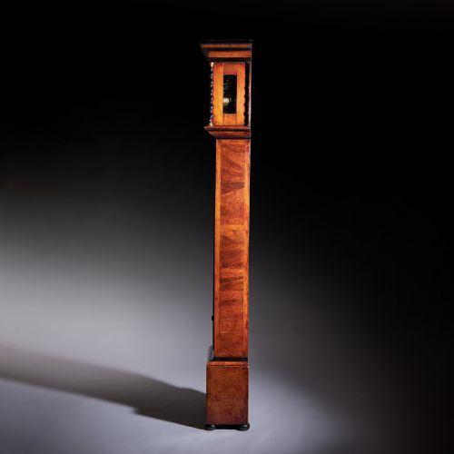 AN EXCEPTIONAL WILLIAM AND MARY 10 INCH MARQUETRY LONGCASE CLOCK BY JAMES CLOWES C 1680 - ADDITIONAL PHOTO 10