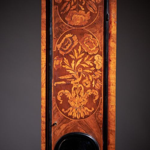 AN EXCEPTIONAL WILLIAM AND MARY 10 INCH MARQUETRY LONGCASE CLOCK BY JAMES CLOWES C 1680 - ADDITIONAL PHOTO 11