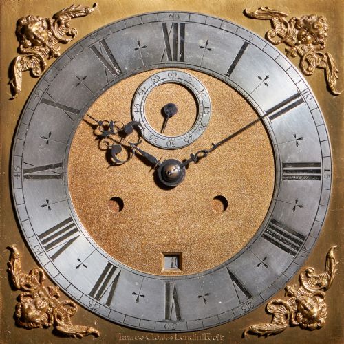 AN EXCEPTIONAL WILLIAM AND MARY 10 INCH MARQUETRY LONGCASE CLOCK BY JAMES CLOWES C 1680 - ADDITIONAL PHOTO 12