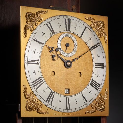 AN EXCEPTIONAL WILLIAM AND MARY 10 INCH MARQUETRY LONGCASE CLOCK BY JAMES CLOWES C 1680 - ADDITIONAL PHOTO 14