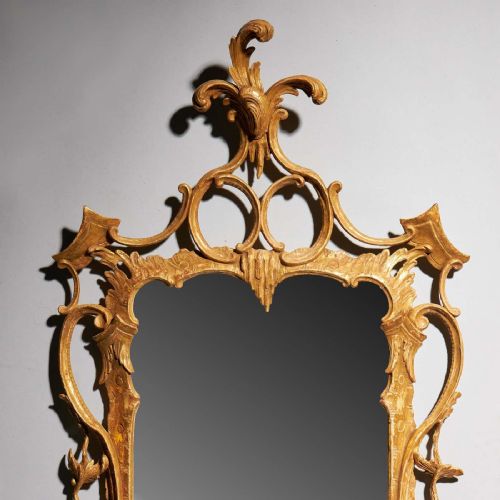 RARE PAIR OF GEORGE III 18TH CENTURY ROCCO GILTWOOD MIRRORS CIRCA 17601770 - ADDITIONAL PHOTO 1