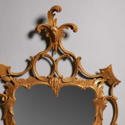 RARE PAIR OF GEORGE III 18TH CENTURY ROCCO GILTWOOD MIRRORS CIRCA 17601770 - ADDITIONAL PHOTO 3