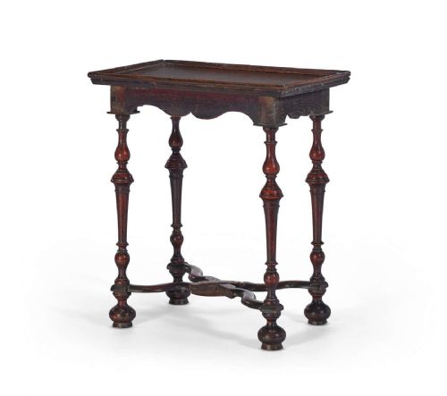 IMPORTANT 17TH CENTURY WILLIAM AND MARY OAK SILVER TABLE PROVENANCE MET MUSEUM - ADDITIONAL PHOTO 1