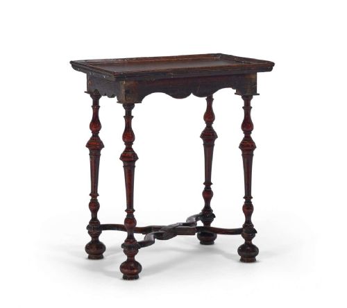 IMPORTANT 17TH CENTURY WILLIAM AND MARY OAK SILVER TABLE PROVENANCE MET MUSEUM - ADDITIONAL PHOTO 3