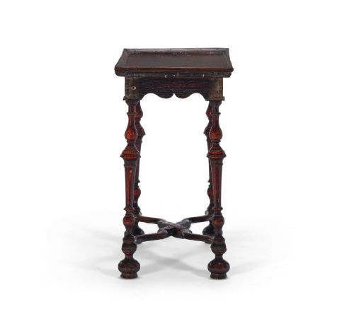 IMPORTANT 17TH CENTURY WILLIAM AND MARY OAK SILVER TABLE PROVENANCE MET MUSEUM - ADDITIONAL PHOTO 5