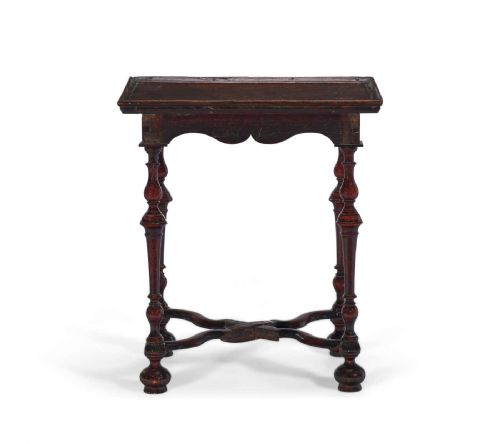 IMPORTANT 17TH CENTURY WILLIAM AND MARY OAK SILVER TABLE PROVENANCE MET MUSEUM - ADDITIONAL PHOTO 6