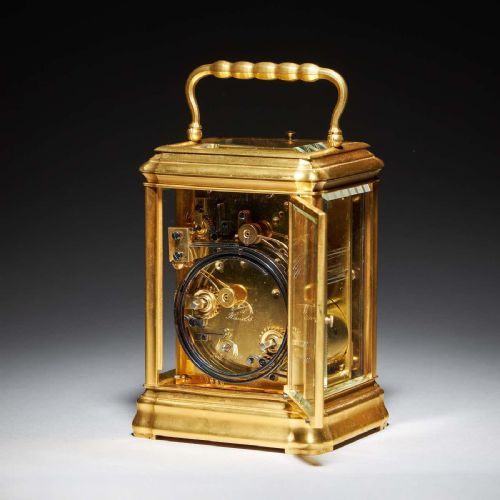 A SUPERB 19TH CENTURY EIGHT DAY GRANDE SONNERIE CARRIAGE CLOCK CIRCA 1870 - ADDITIONAL PHOTO 1