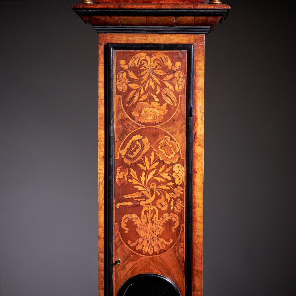 An Exceptional William and Mary 10 Inch Marquetry Longcase Clock by James Clowes, c. 1680 View III