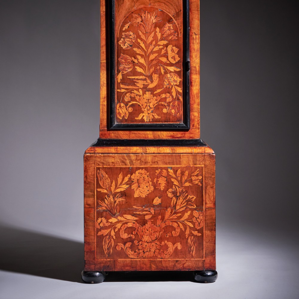 An Exceptional William and Mary 10 Inch Marquetry Longcase Clock by James Clowes, c. 1680 View IV