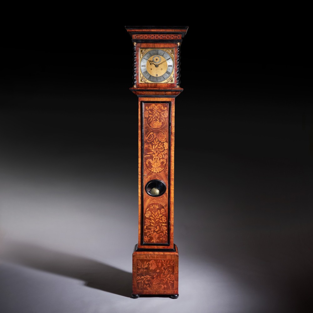 An Exceptional William and Mary 10 Inch Marquetry Longcase Clock by James Clowes, c. 1680 View IX