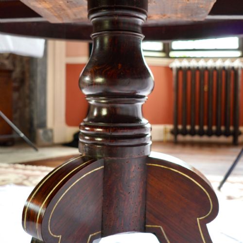 FINE REGENCY ROSEWOOD AND IVORY INLAID CIRCULAR TILTTOP CENTRE TABLE - ADDITIONAL PHOTO 3