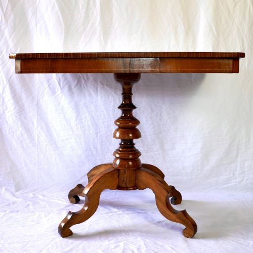 FINE 19THCENTURY ITALIAN NEOCLASSICAL MARQUETRY WALNUT CENTRE TABLE - ADDITIONAL PHOTO 2