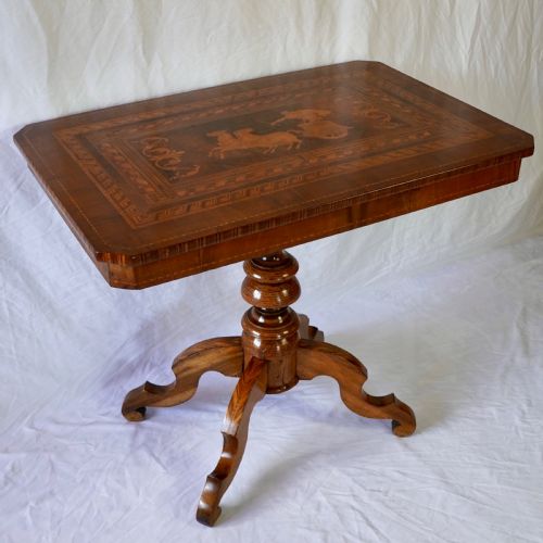 FINE 19THCENTURY ITALIAN NEOCLASSICAL MARQUETRY WALNUT CENTRE TABLE - ADDITIONAL PHOTO 3