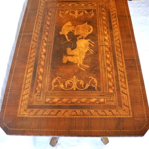 FINE 19THCENTURY ITALIAN NEOCLASSICAL MARQUETRY WALNUT CENTRE TABLE - ADDITIONAL PHOTO 7